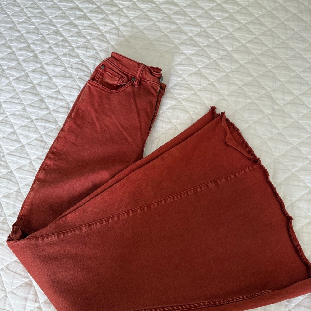 Shyanne Flare Jeans in Deep Rust